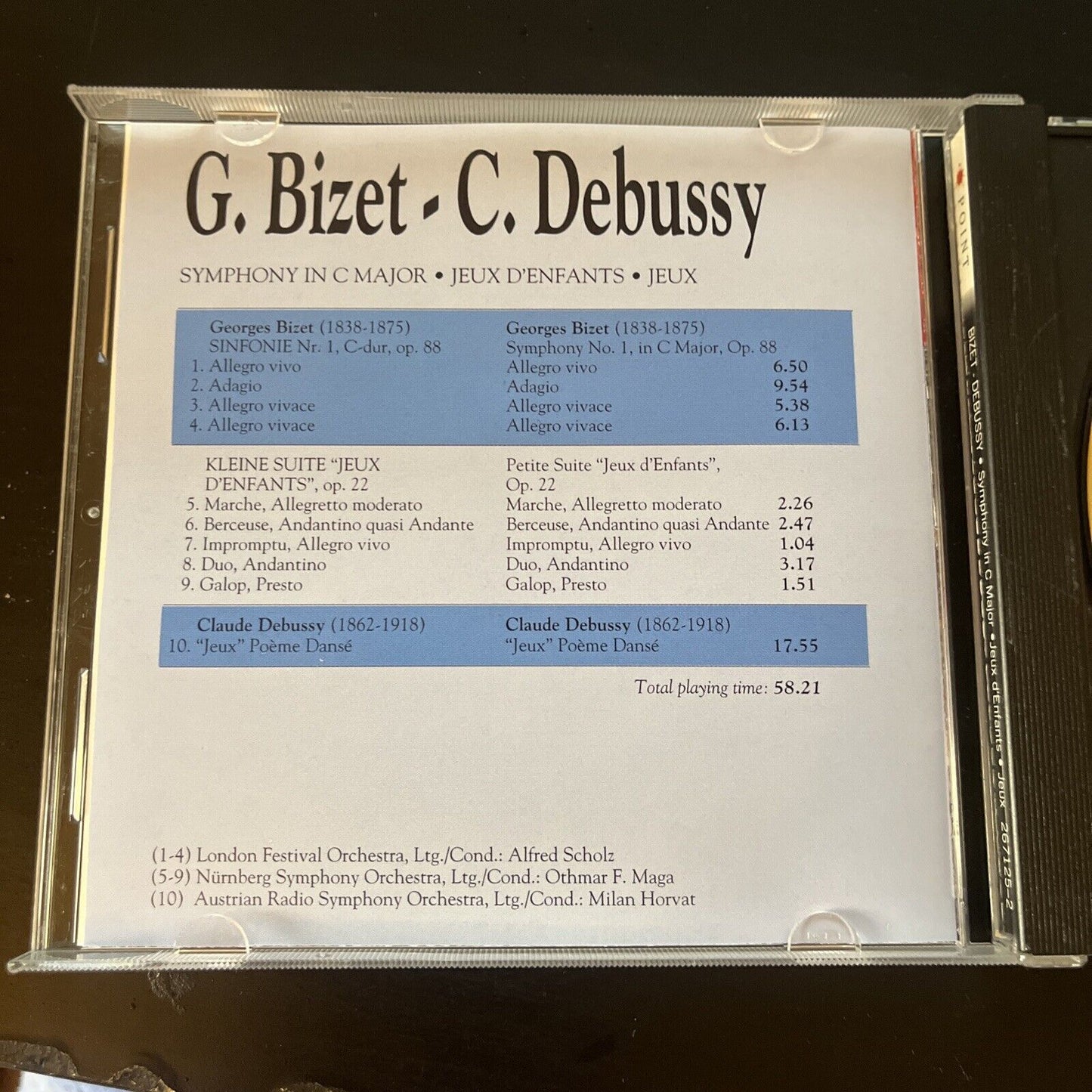 Point Classics Digital Recording - Bizet - Debussy - Symphony In C Major (CD)