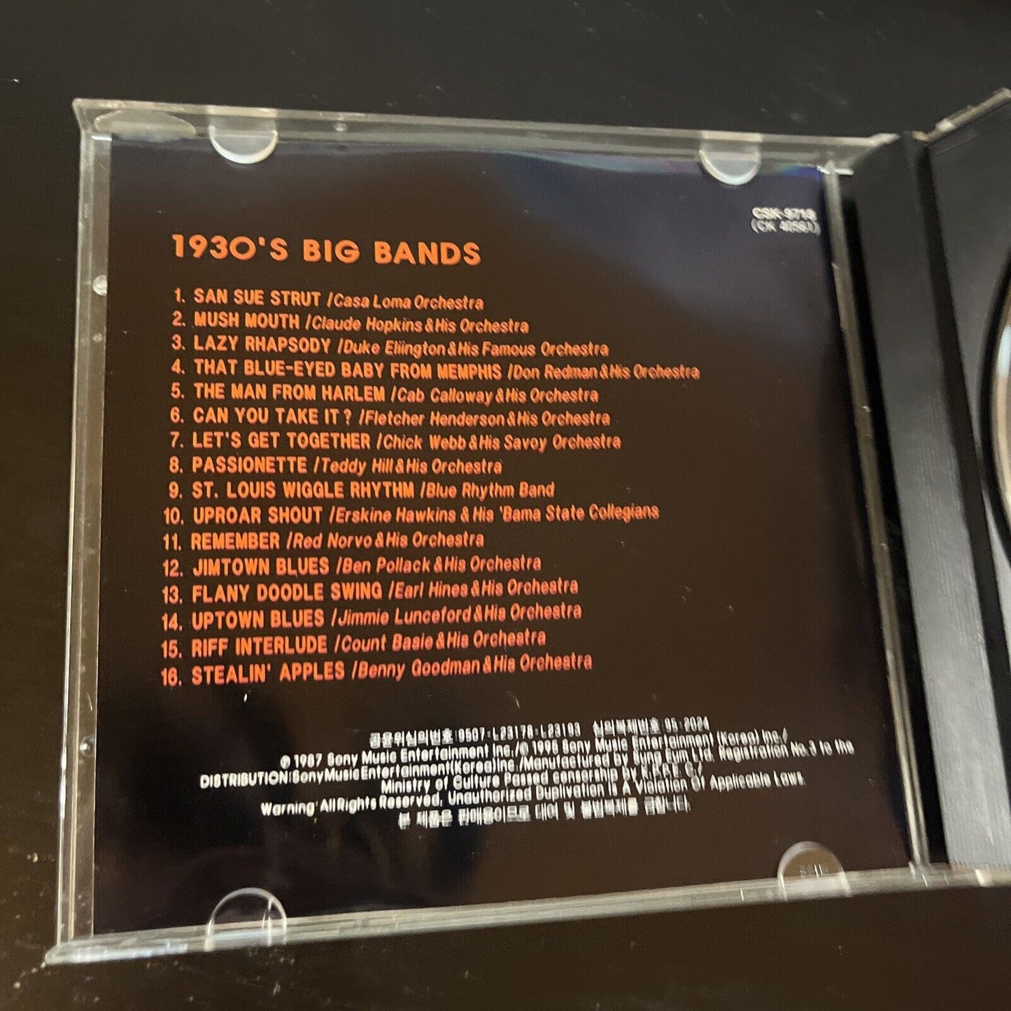 1930's Big Band Jazz File - Columbia Jazz Masterpieces (CD, 1987)