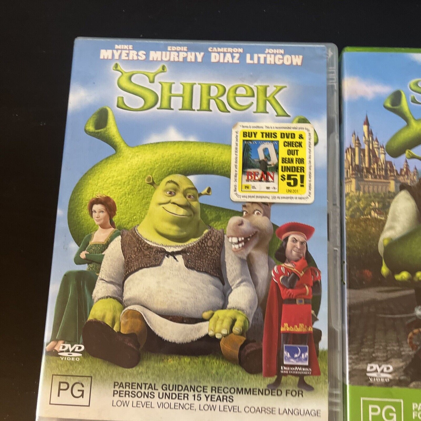 Shrek / Shrek 2 (DVD, 2-Disc) Cameron Diaz, Mike Myers Region 4 &2