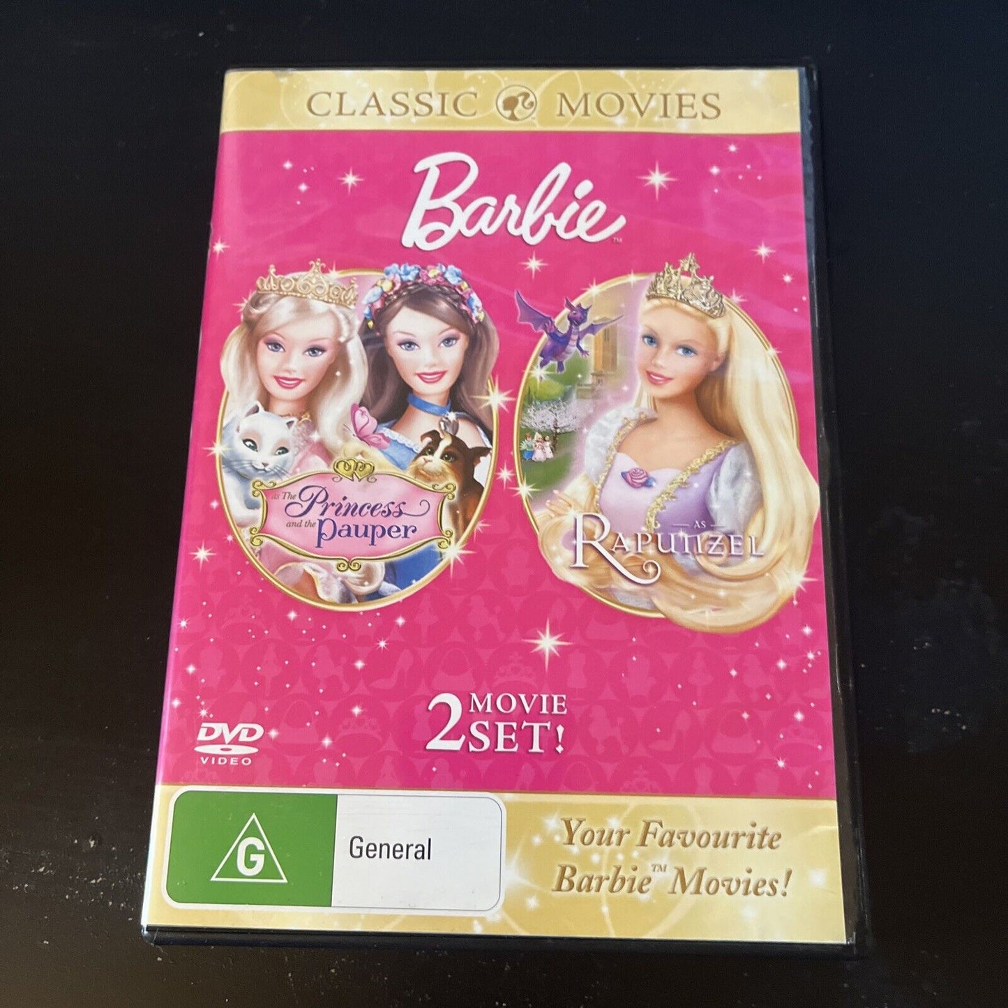 Barbie - The Princess and the Pauper & Rapunzel (DVD, 2004, 2-Disc) Region 4 &2