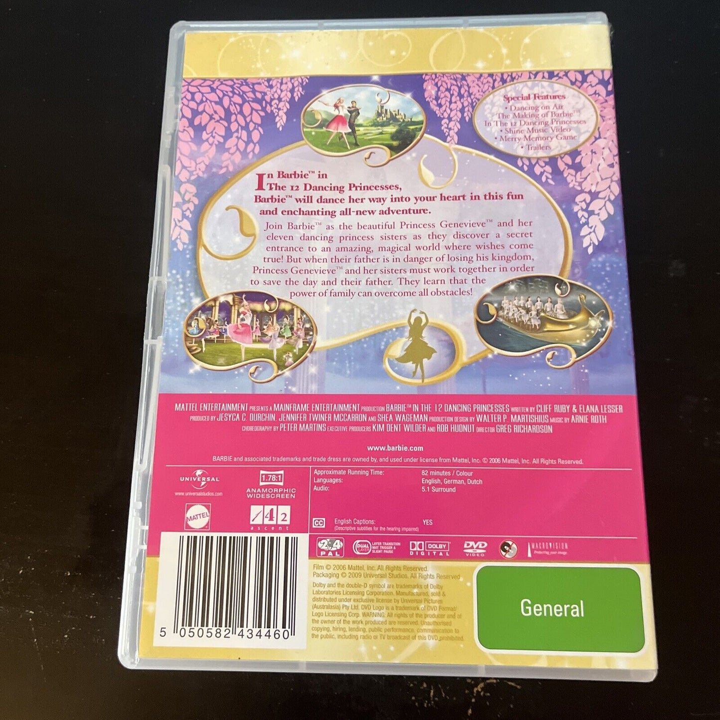 Barbie - 12 Dancing Princesses (DVD, 2006) Region 4 &2