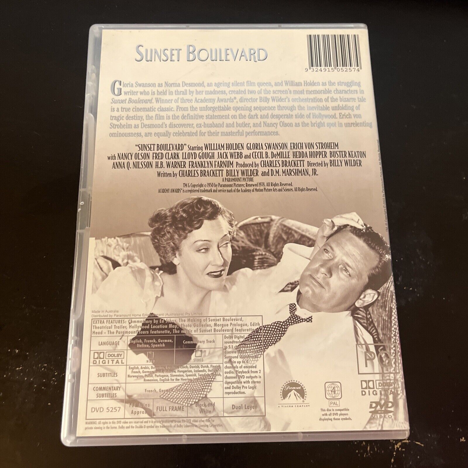 Sunset Boulevard - Special Collector's Edition (DVD, 1950) Region 4 ...