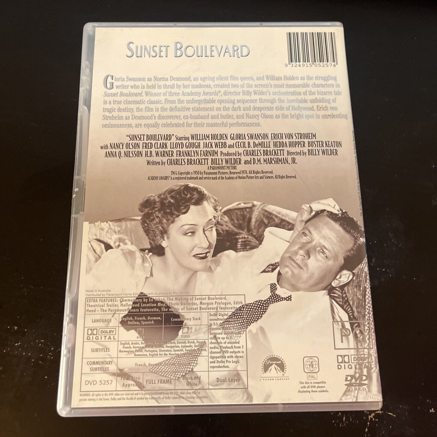 Sunset Boulevard - Special Collector's Edition (DVD, 1950) Region 4