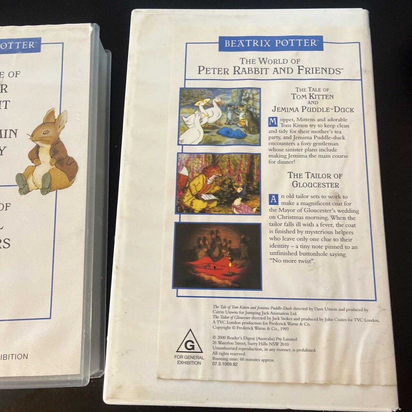 2x Beatrix Potter VHS: The World Of Peter Rabbit And Friends PAL