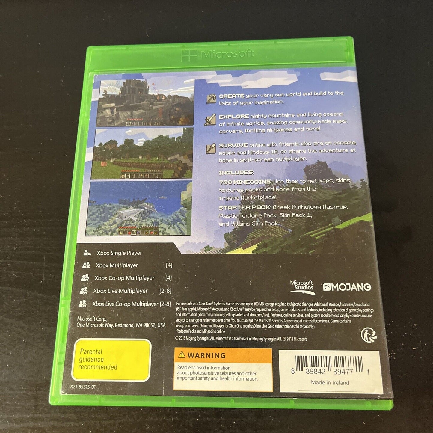 Minecraft Starter Collection (Xbox One, 2019) *Scratched Disc - May Not Work*