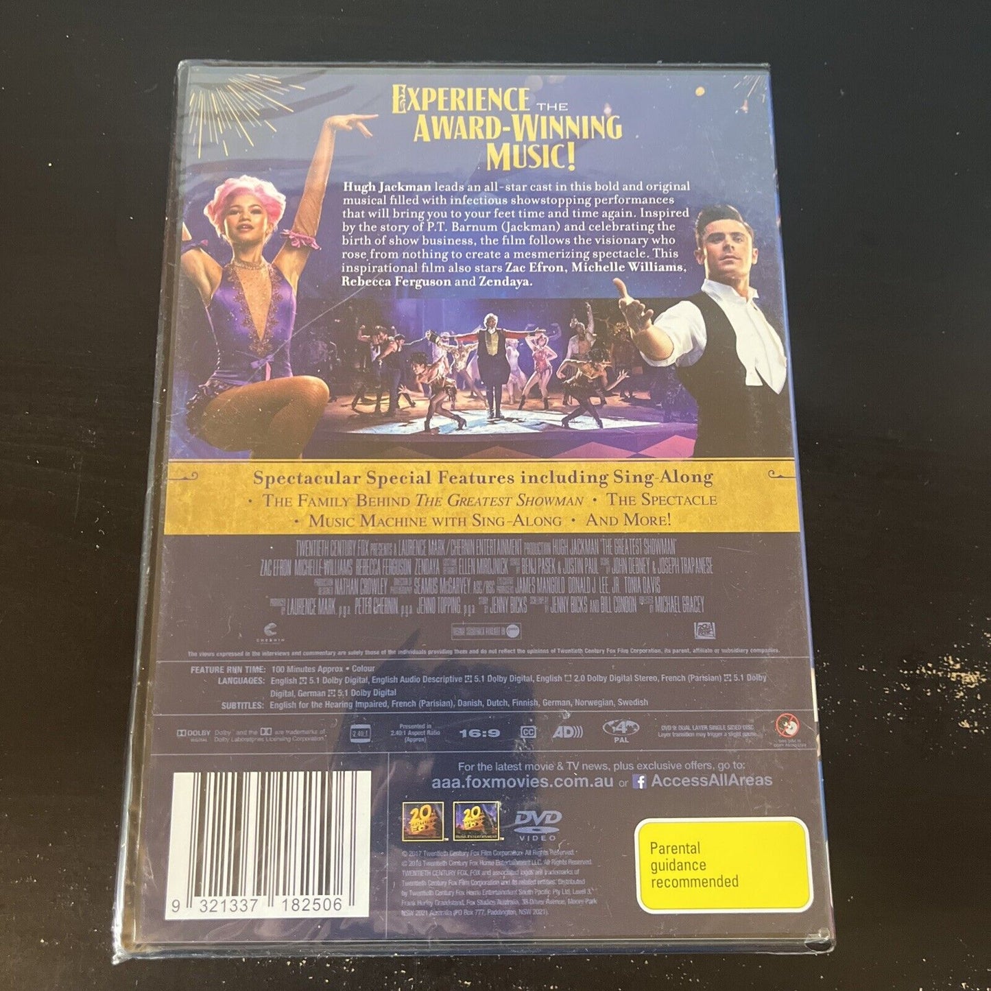 *New Sealed* The Greatest Showman (DVD, 2017) Hugh Jackman, Region 4