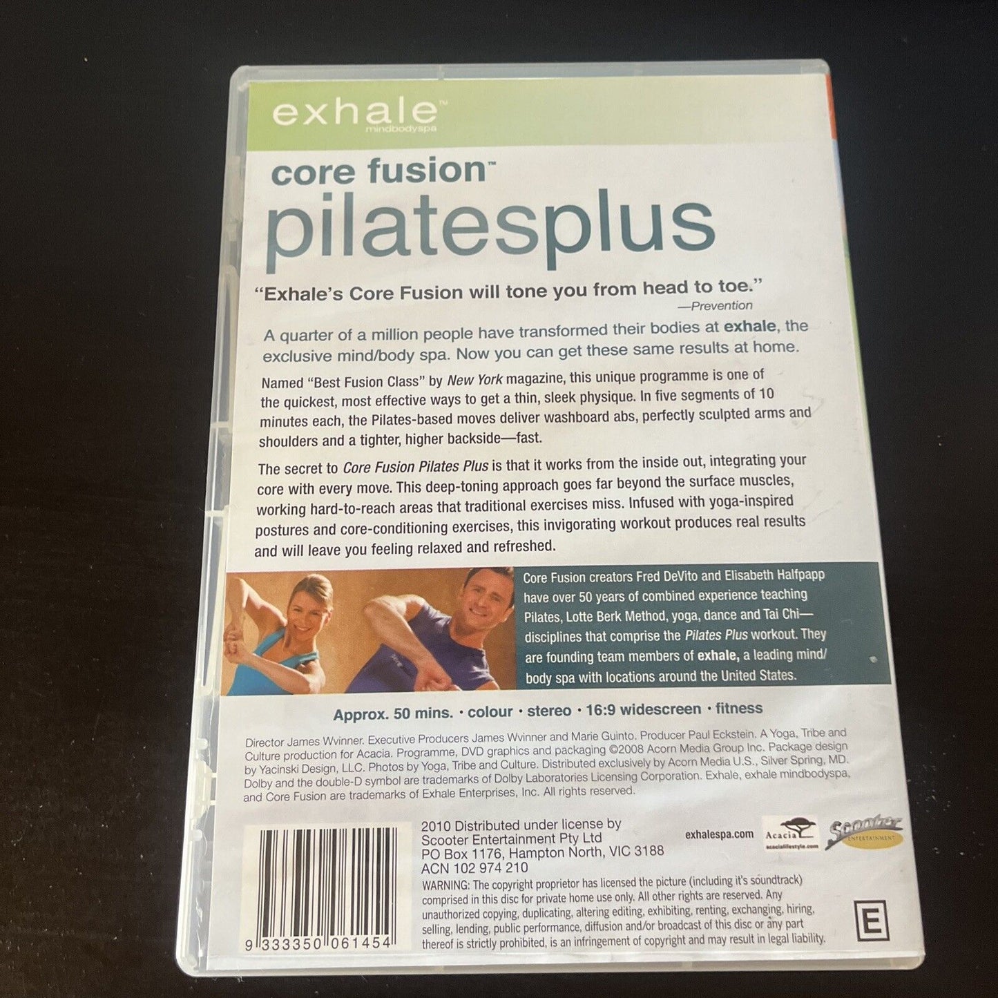 Exhale Pilates Plus Core Fusion (DVD, 2008) All Regions