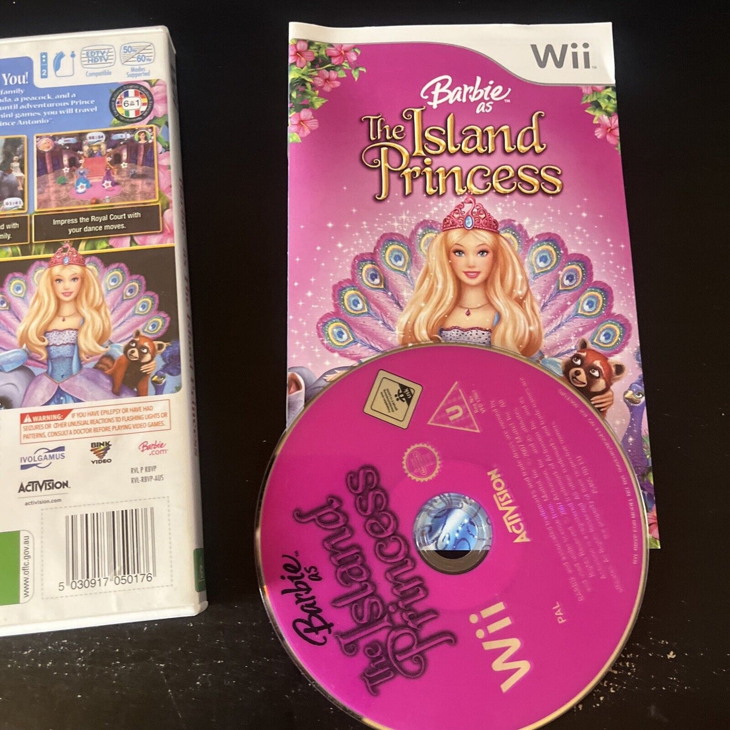 Barbie as the Island Princess for Nintendo Wii and Manual PAL