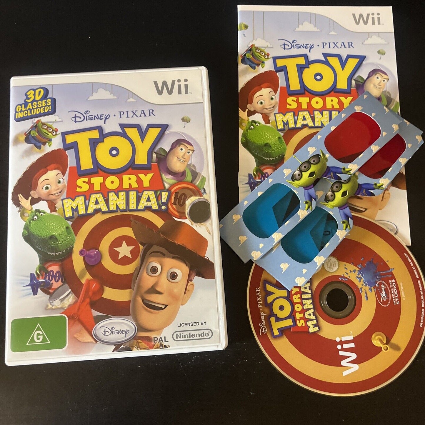 Toy Story Mania - Nintendo Wii Game Complete with Manual & 3D Glasses PAL