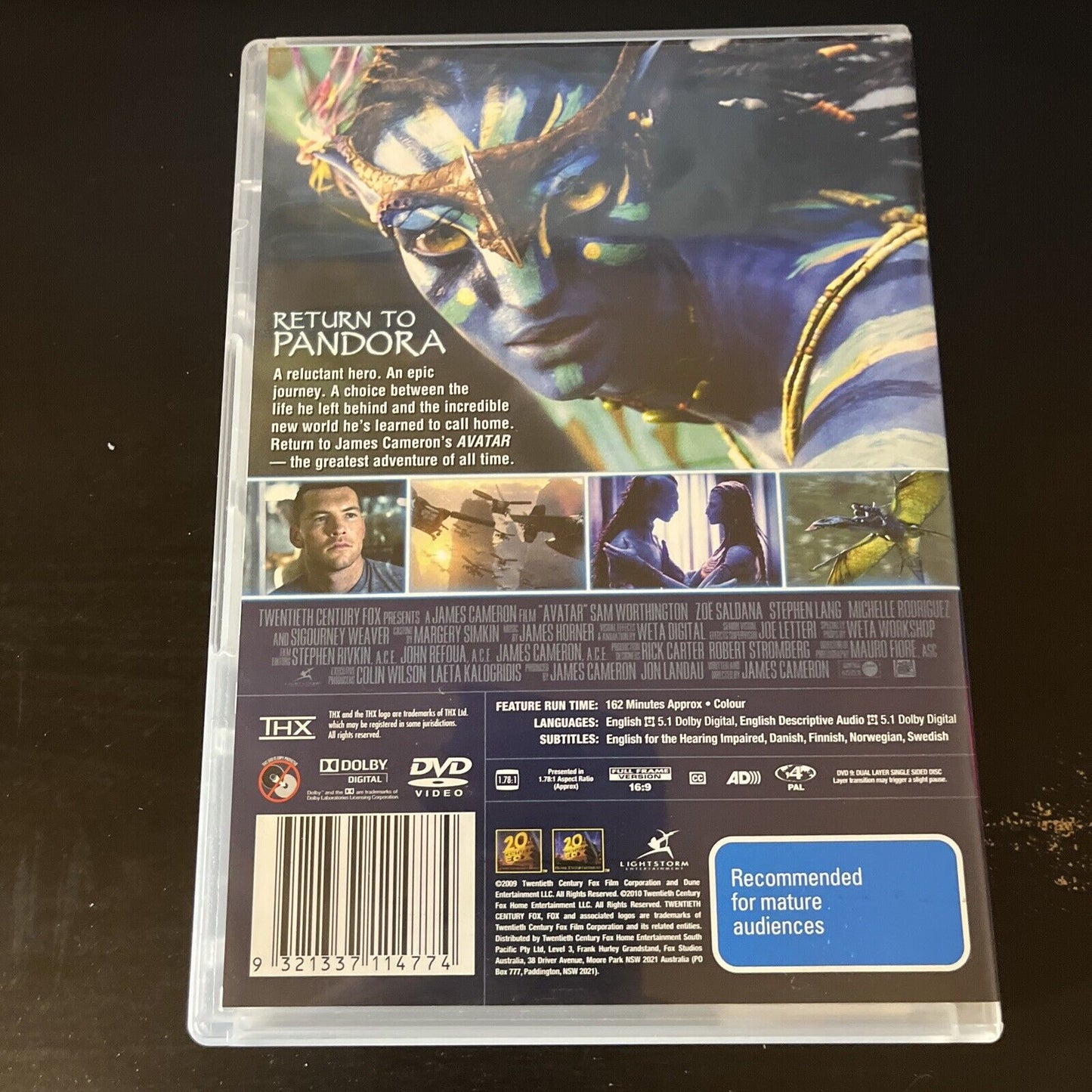 Avatar (DVD, 2009) Sam Worthington, Zoe Saldana, Sigourney Weaver, NEW Region 4