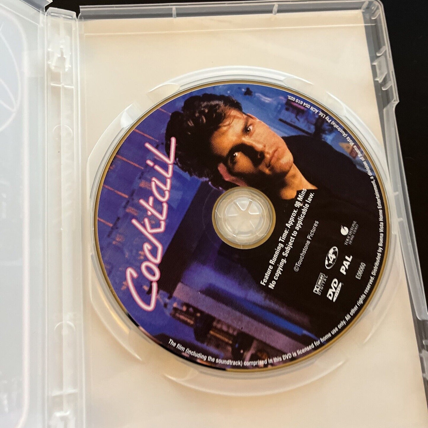 Cocktail (DVD, 1988) Tom Cruise, Bryan Brown, Elisabeth Shue Region 4