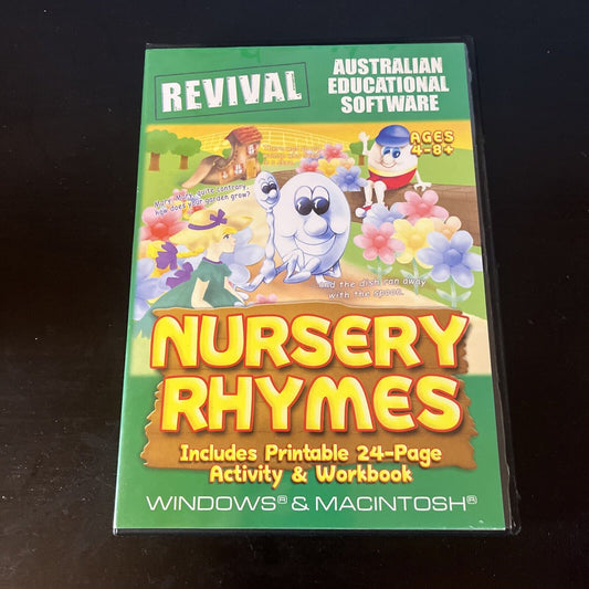 Nursery Rhymes - Australian Educational Software PC Mac CDROM NEW