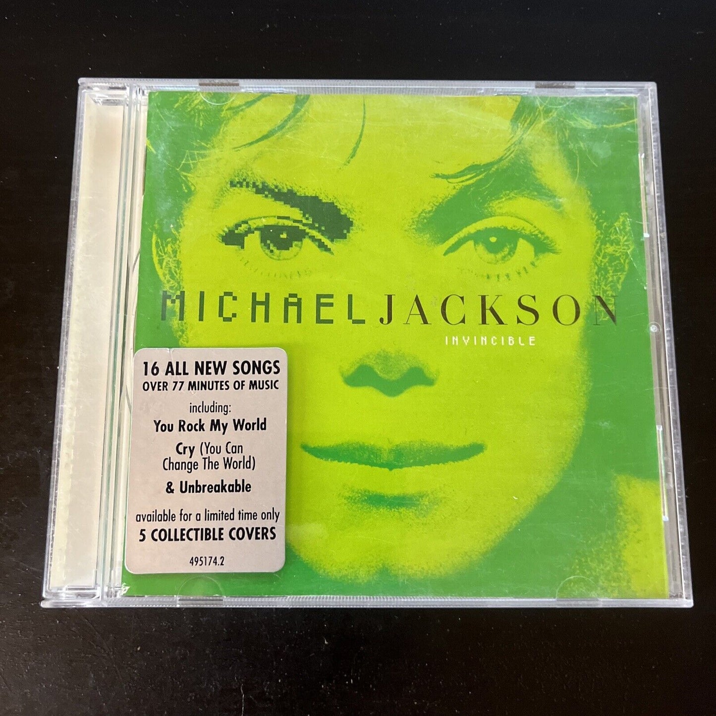 Michael Jackson - Invincible (CD, 2001) Green Cover