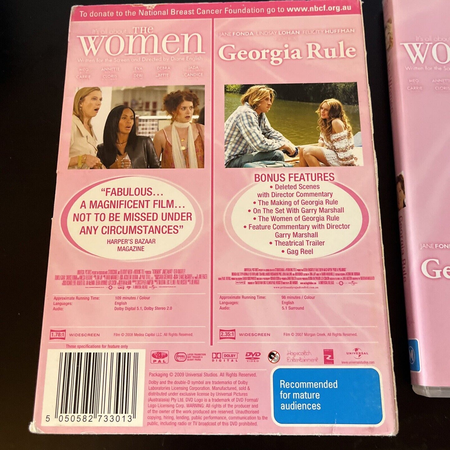 The Women / Georgia Rule (DVD) Meg Ryan, Jane Fonda, Lindsay Lohan Region 4