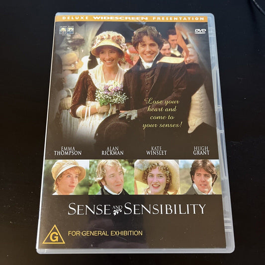 Sense And Sensibility (DVD, 1995) Hugh Grant, Emma Thompson, Region 4