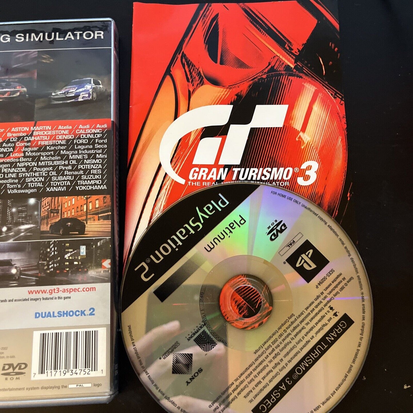 Gran Turismo 3 A-spec Sony PlayStation 2 PS2 Game PAL  - Complete W Manual