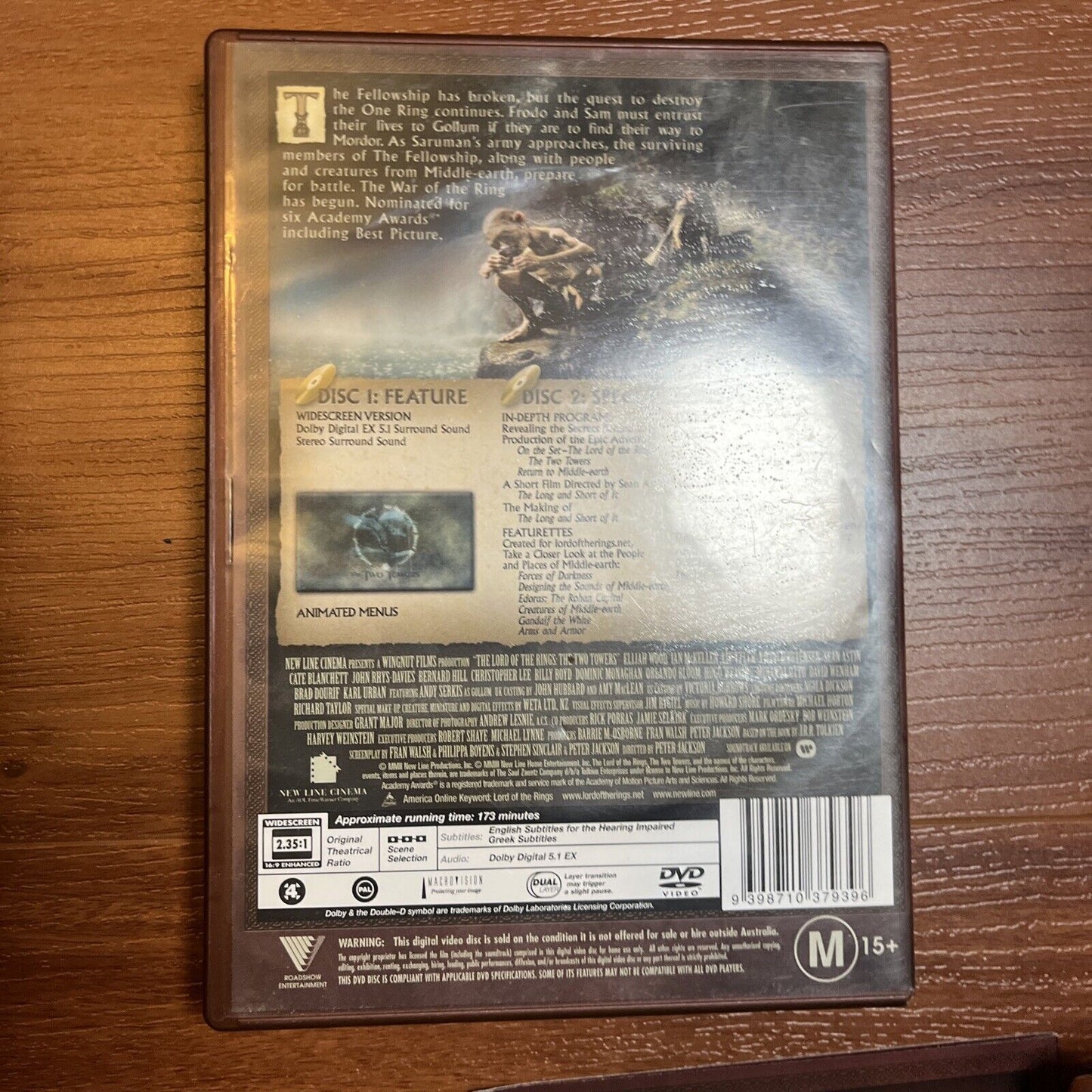 The Lord Of The Rings - Trilogy 3 Movies (DVD, 6-Disc) Region 4