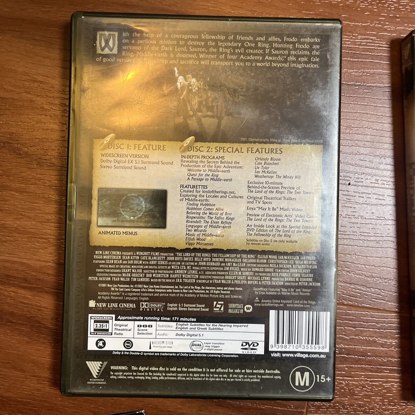 The Lord Of The Rings - Trilogy 3 Movies (DVD, 6-Disc) Region 4