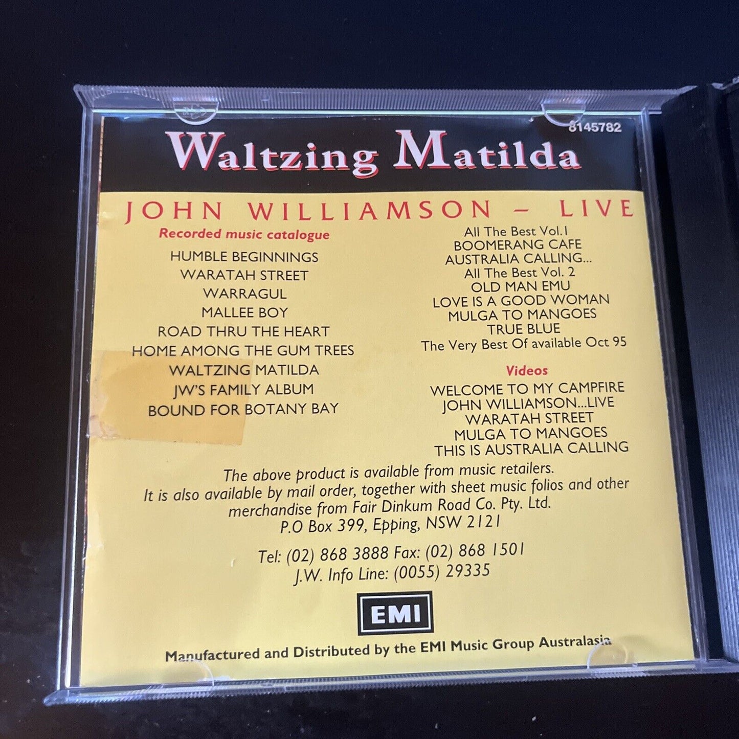 John Williamson - Waltzing Matilda (CD, 1983)