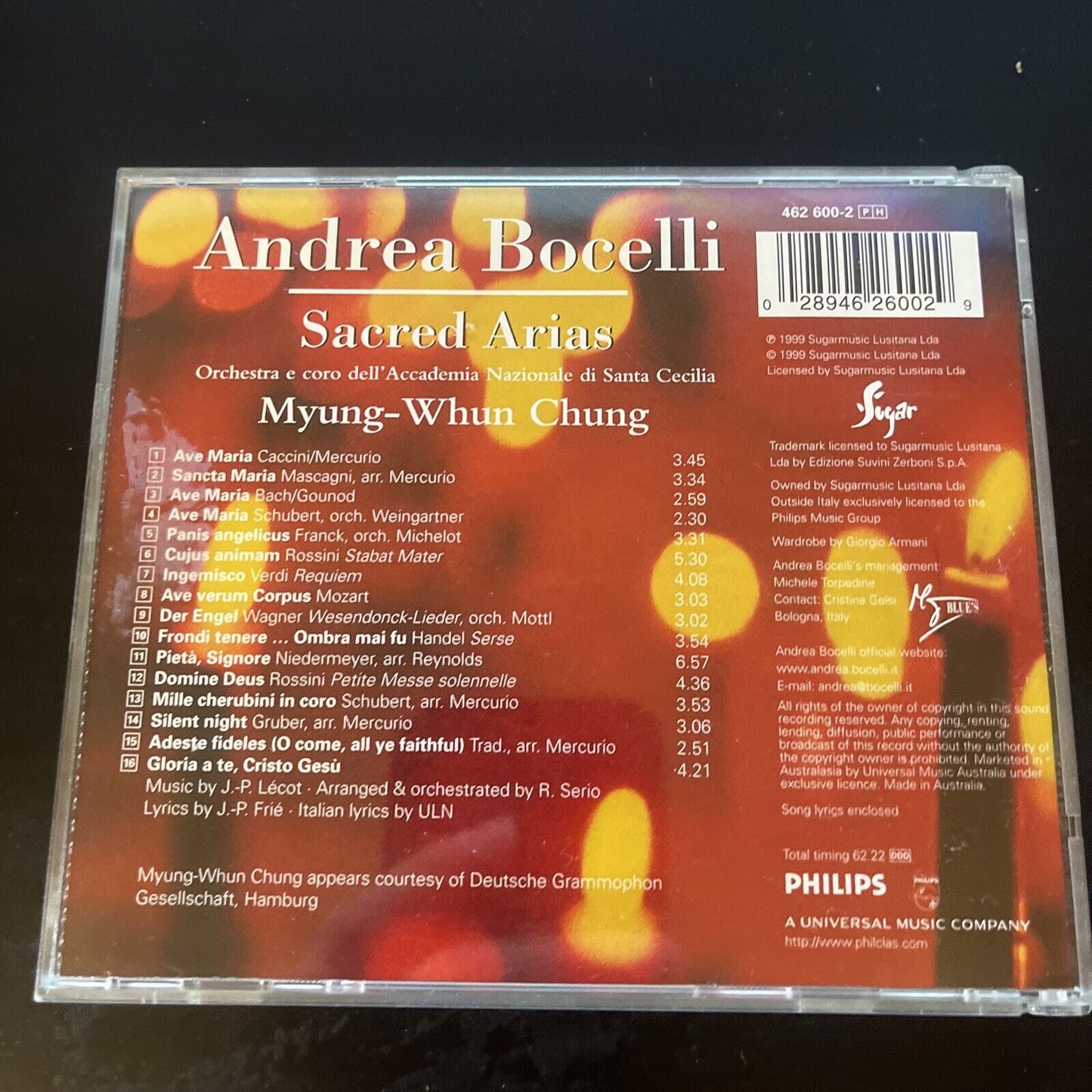 Andrea Bocelli - Sacred Arias (CD, 1999)