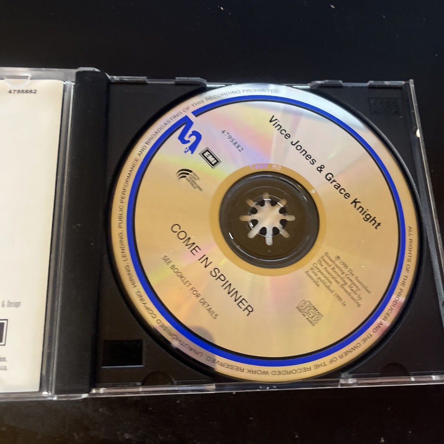 Vince Jones and Grace Knight - Come In Spinner  (CD, 1990)