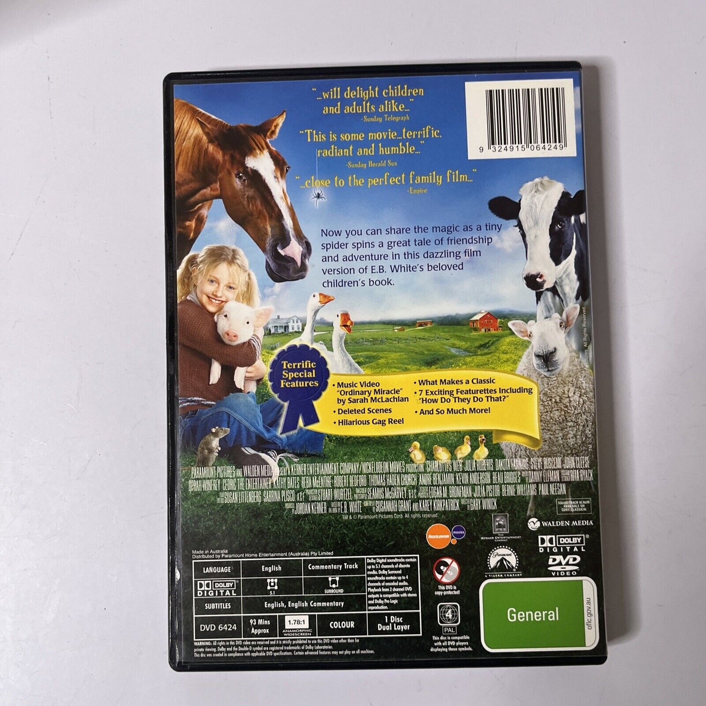 Charlotte's Web (DVD, 2006) Region 4