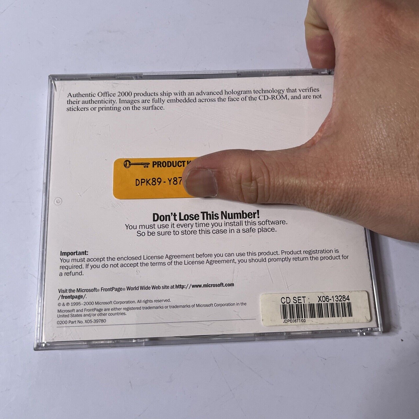 Microsoft FrontPage 2000 PC CDROM Windows 98