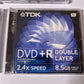 *New Sealed* TDK DVD+R Double Layer 8.5GB Single Sided Blank Discs (4 Pack)