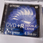 *New Sealed* TDK DVD+R Double Layer 8.5GB Single Sided Blank Discs (4 Pack)