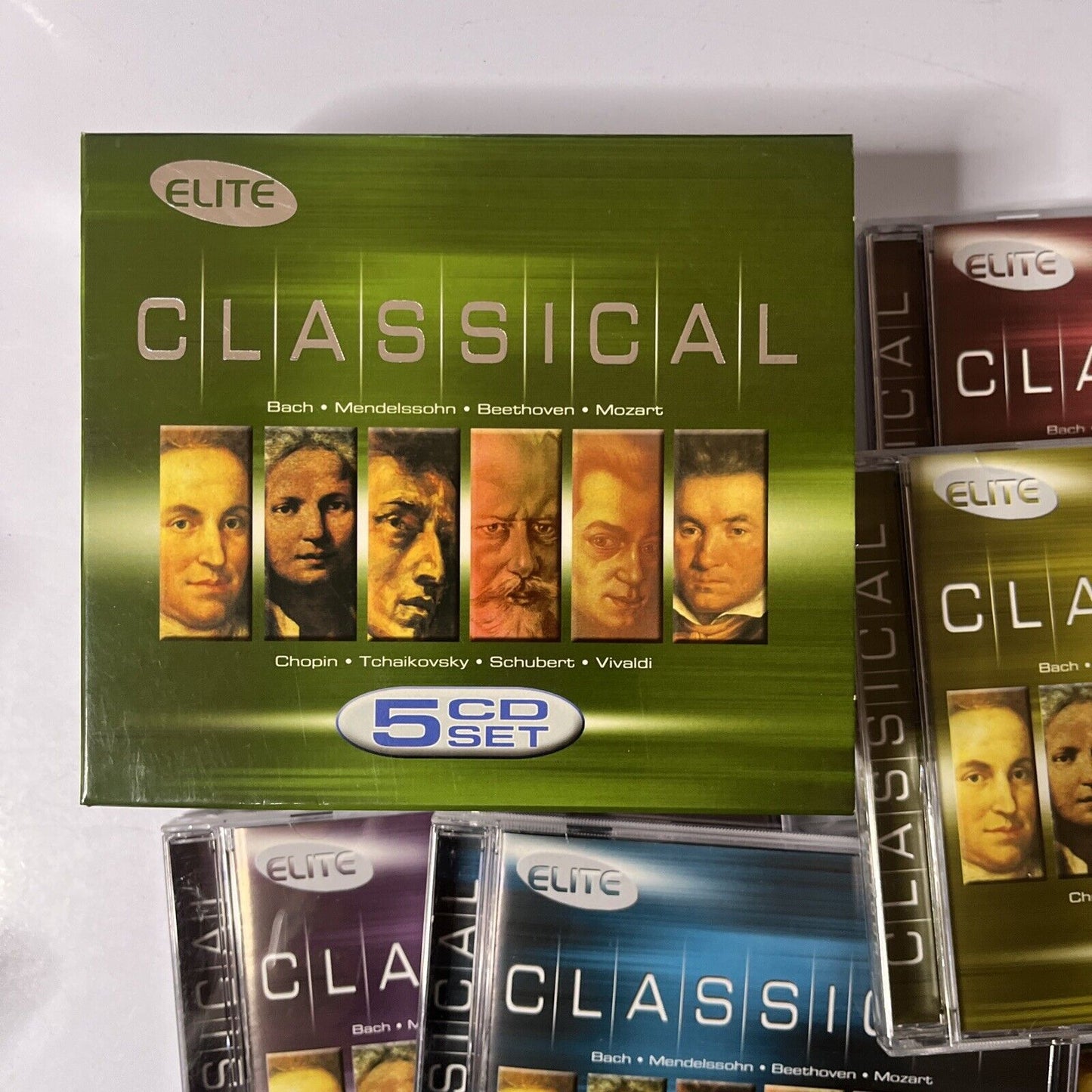 Elite Classical 5 CD Set: Bach, Mendelssohn, Beethoven, Mozart Chopin (CD, 2002)