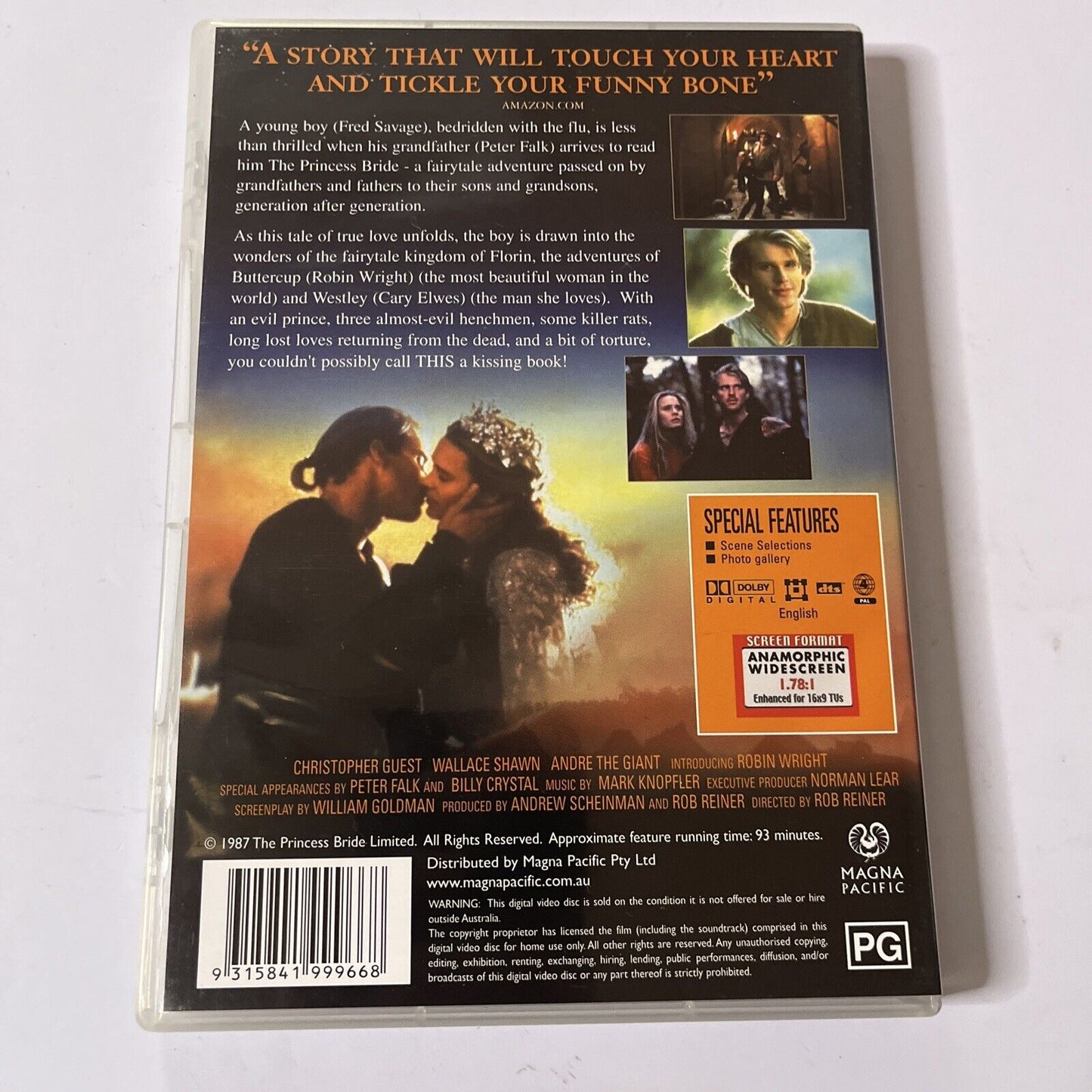 The Princess Bride (DVD, 1987) Robin Wright, Peter Falk, Fred Savage N ...