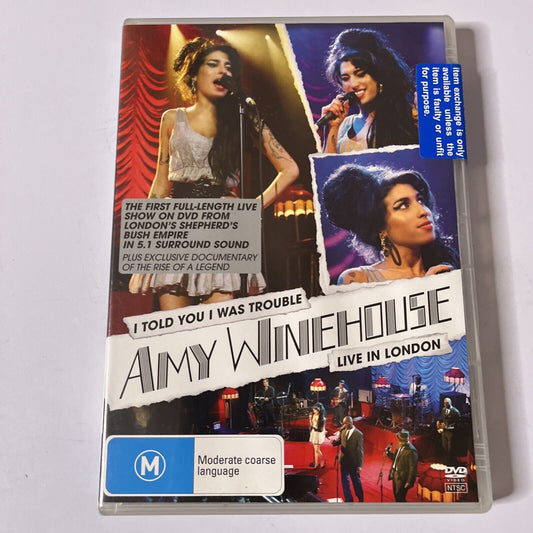 Amy Winehouse - I Told You I Was Trouble (DVD, 2007) NEW All Regions