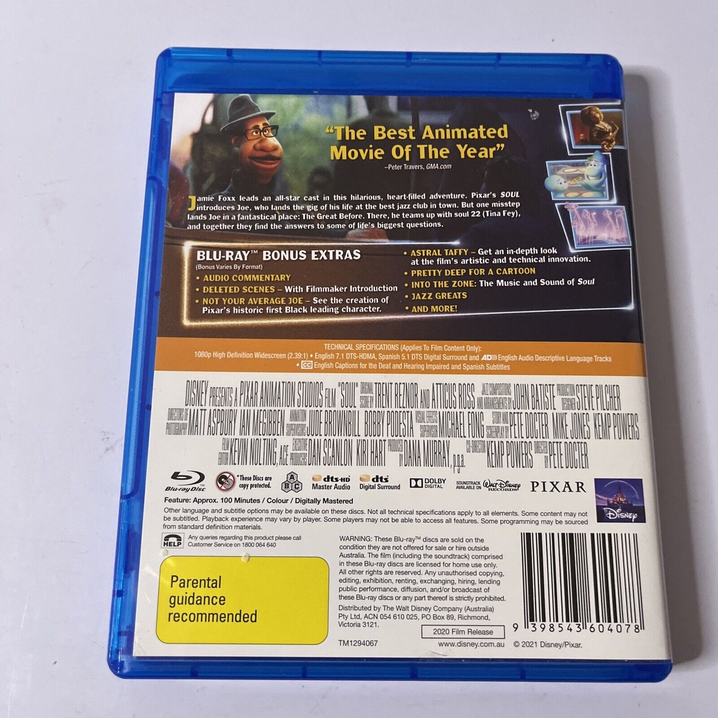 Soul (Blu-ray, 2020, 2-Disc) Jamie Foxx, Richard Ayoade All Regions