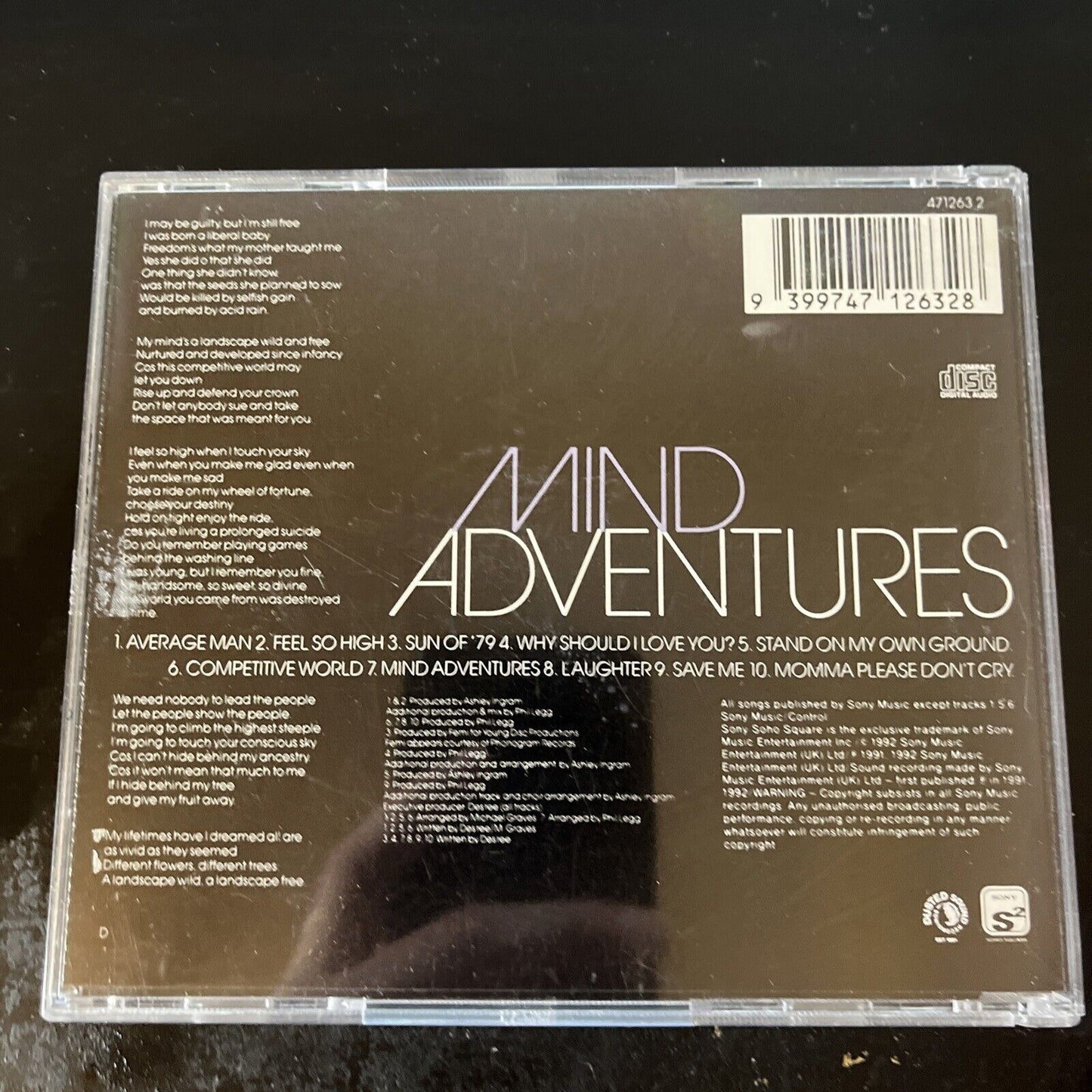 Des'ree - Mind Adventures  (CD, 1992)