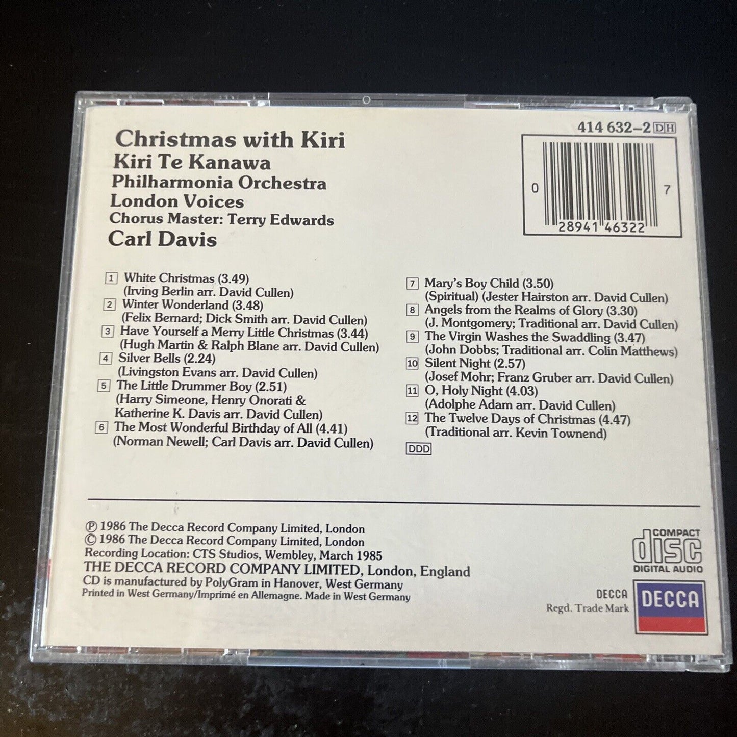 Kiri Te Kanawa - Christmas With Kiri (CD, 1986)