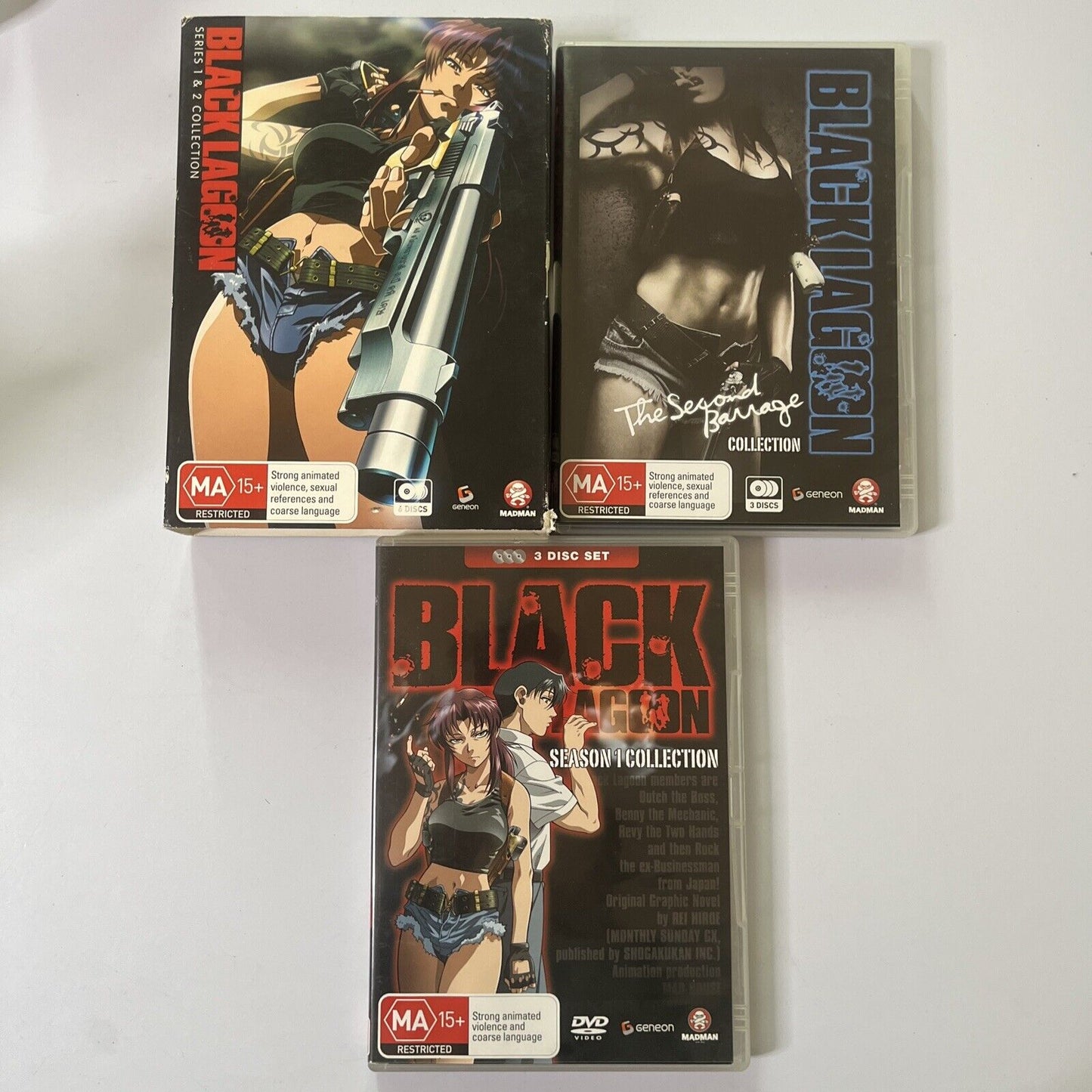 Black Lagoon : Series 1-2 (DVD, 2006, 6-Disc) Region 4