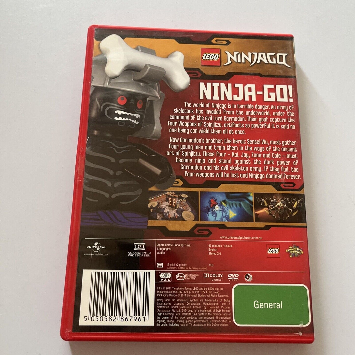 LEGO Ninjago - Masters of Spinjitzu (DVD, 2011) Region 4 &2