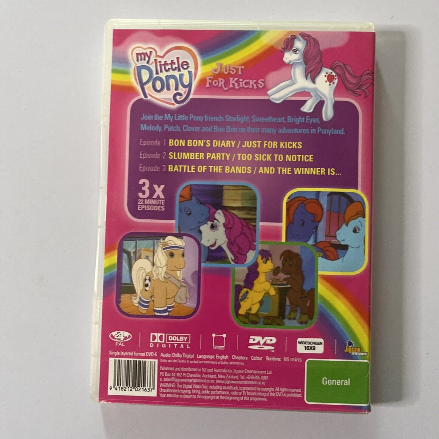 My Little Pony - Just For Kicks 3 Episodes TV Series (DVD) Region 4