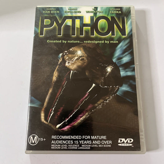 Python (DVD, 2000) Jenny Mccarthy, Casper Van Dien, William Zabka Region 4