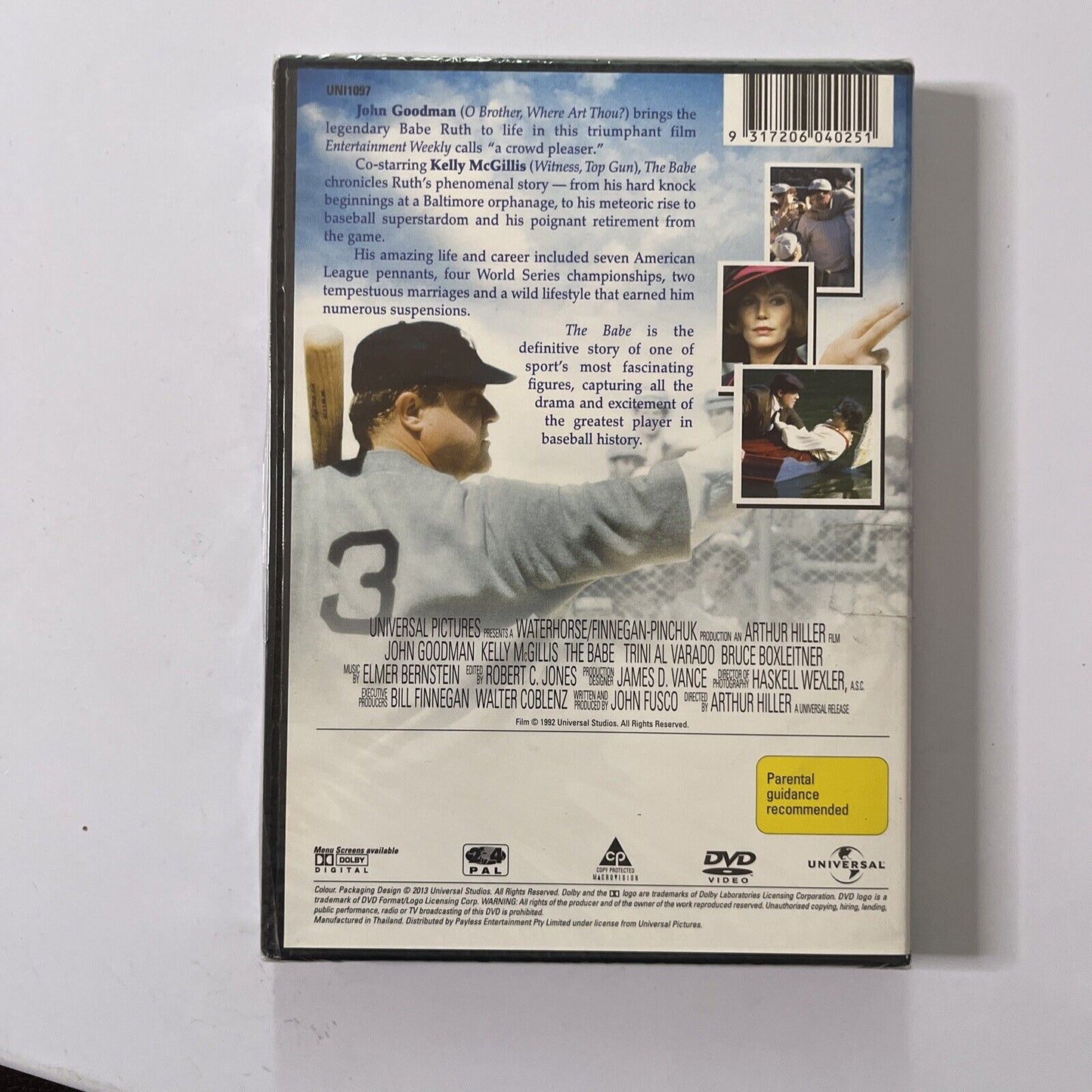 *New Sealed* The Babe (DVD, 1991) Bruce Boxleitner, John Goodman Region 4 &2