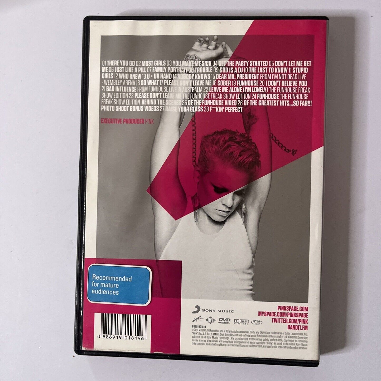 PINK - Greatest Hits... So Far!!! (DVD, 2011) All Regions