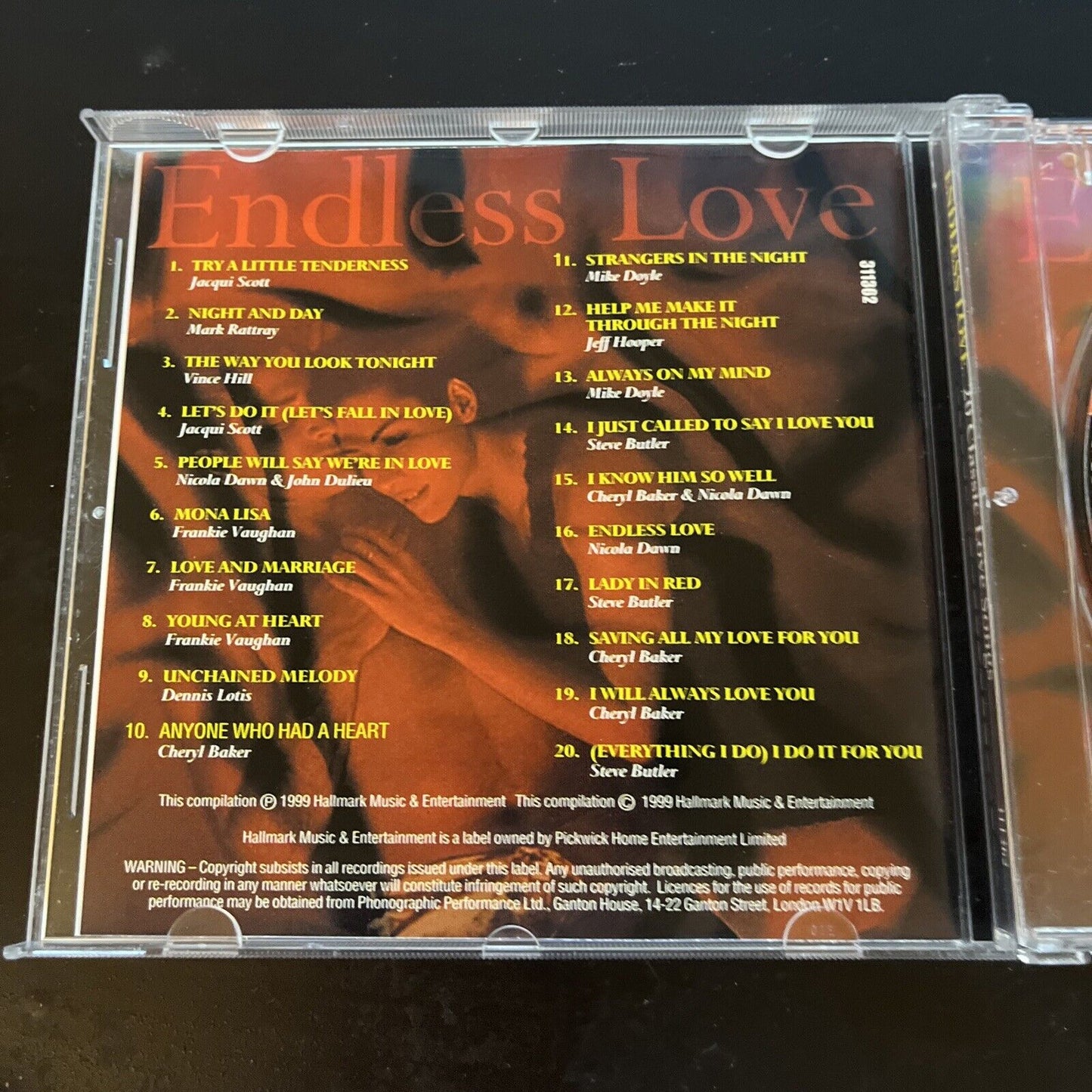 Endless Love - 20 Classic Love Songs (CD, 1999)