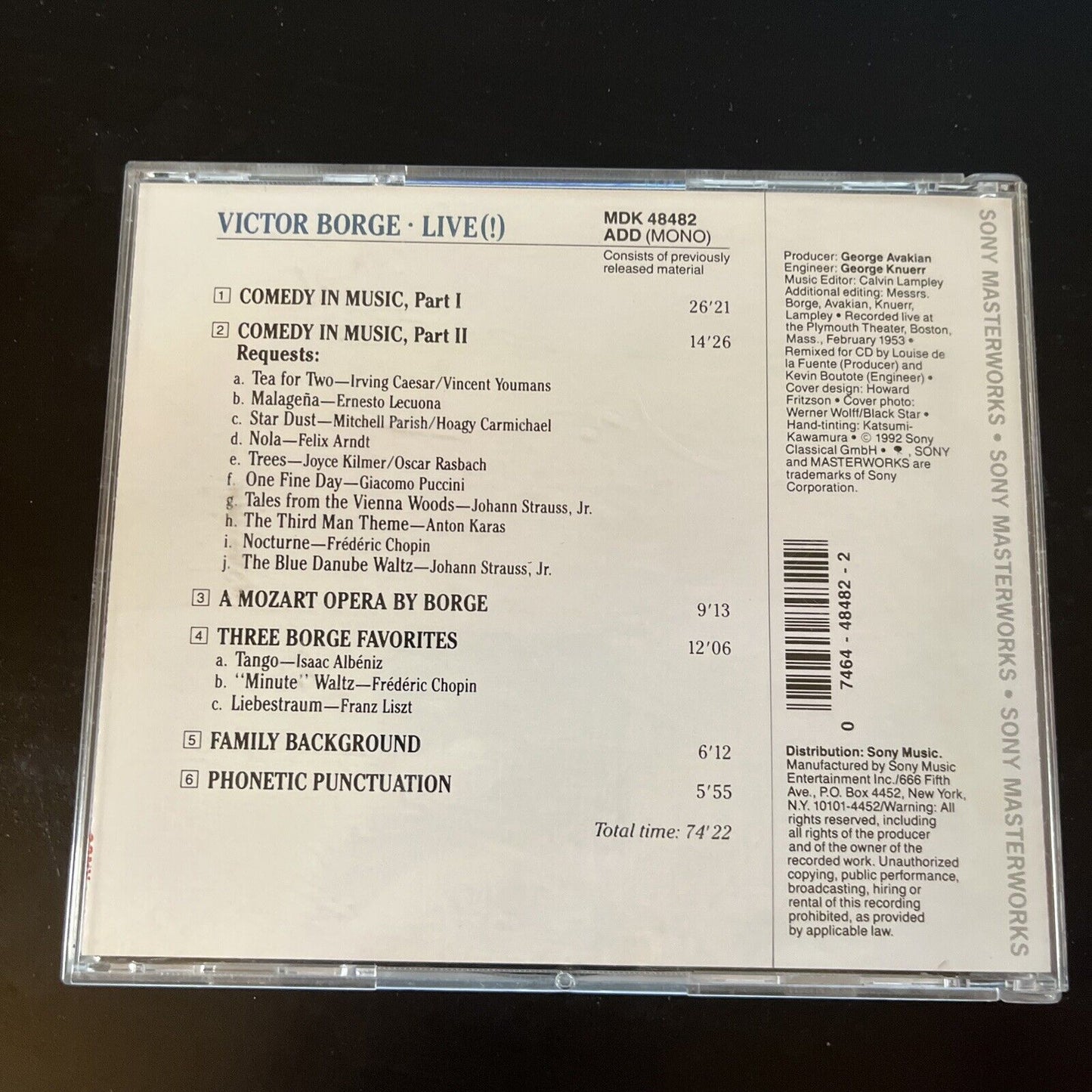 Victor Borge: Live by Victor Borge (CD, 1992)