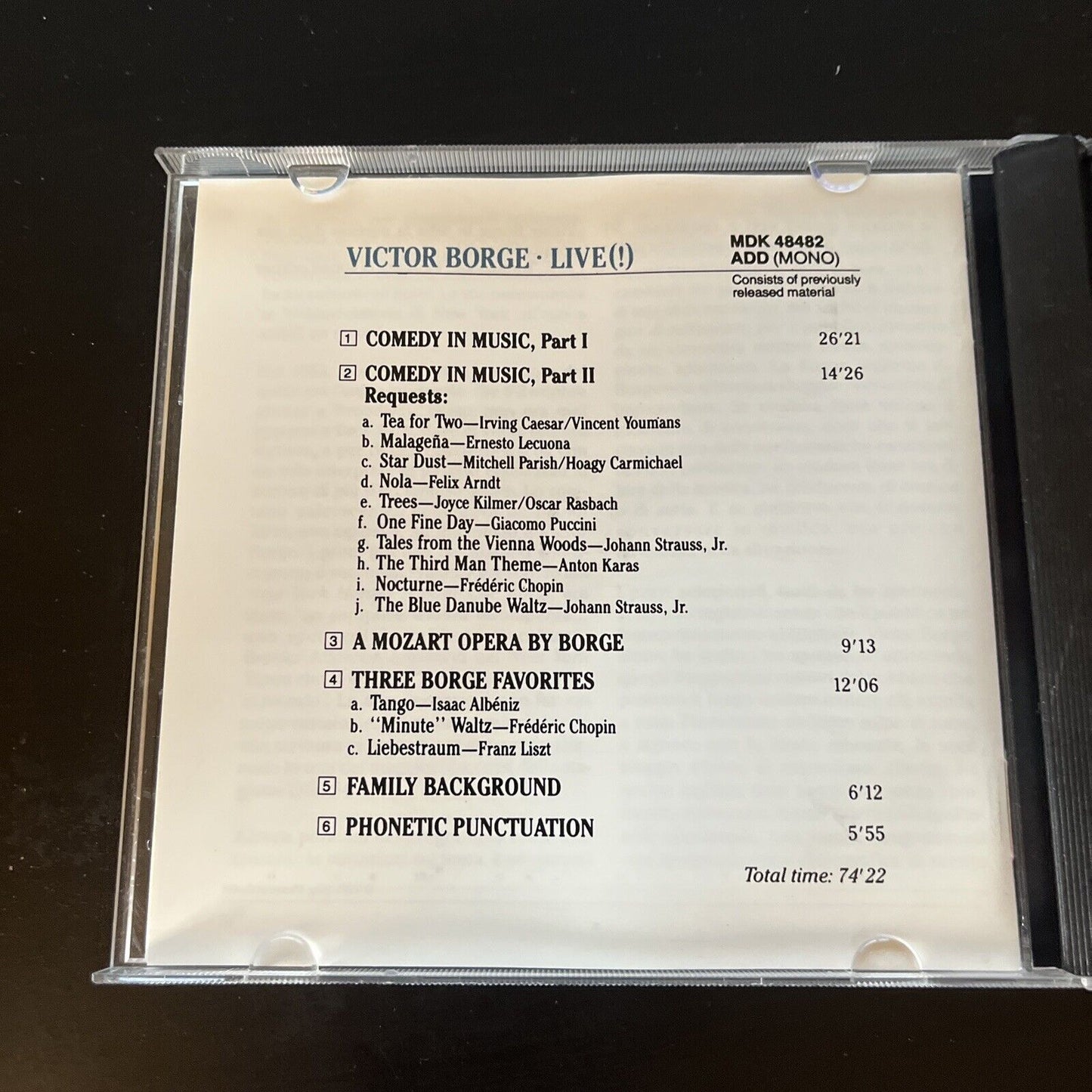 Victor Borge: Live by Victor Borge (CD, 1992)