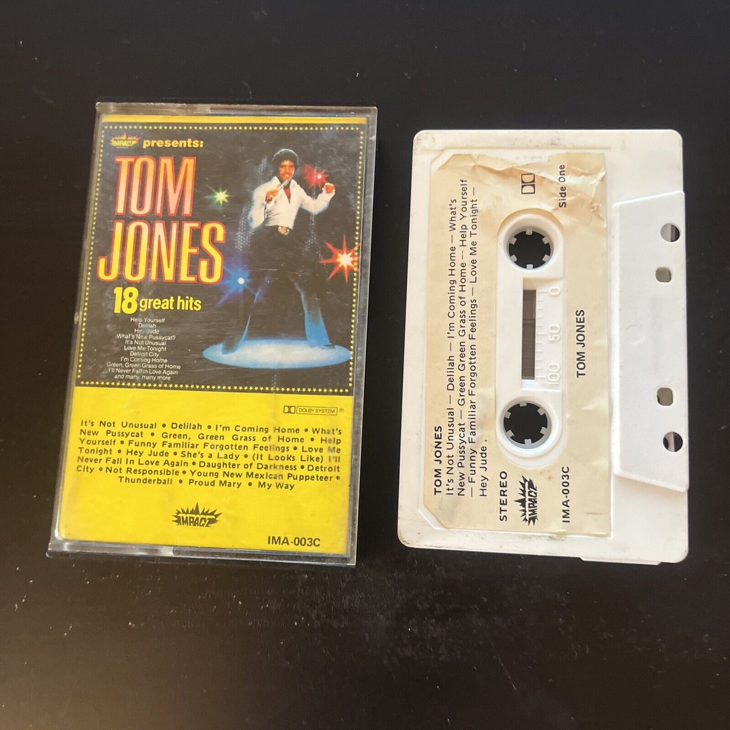 Tom Jones - 18 Greatest Hits (Cassette Tape) Ima-003c