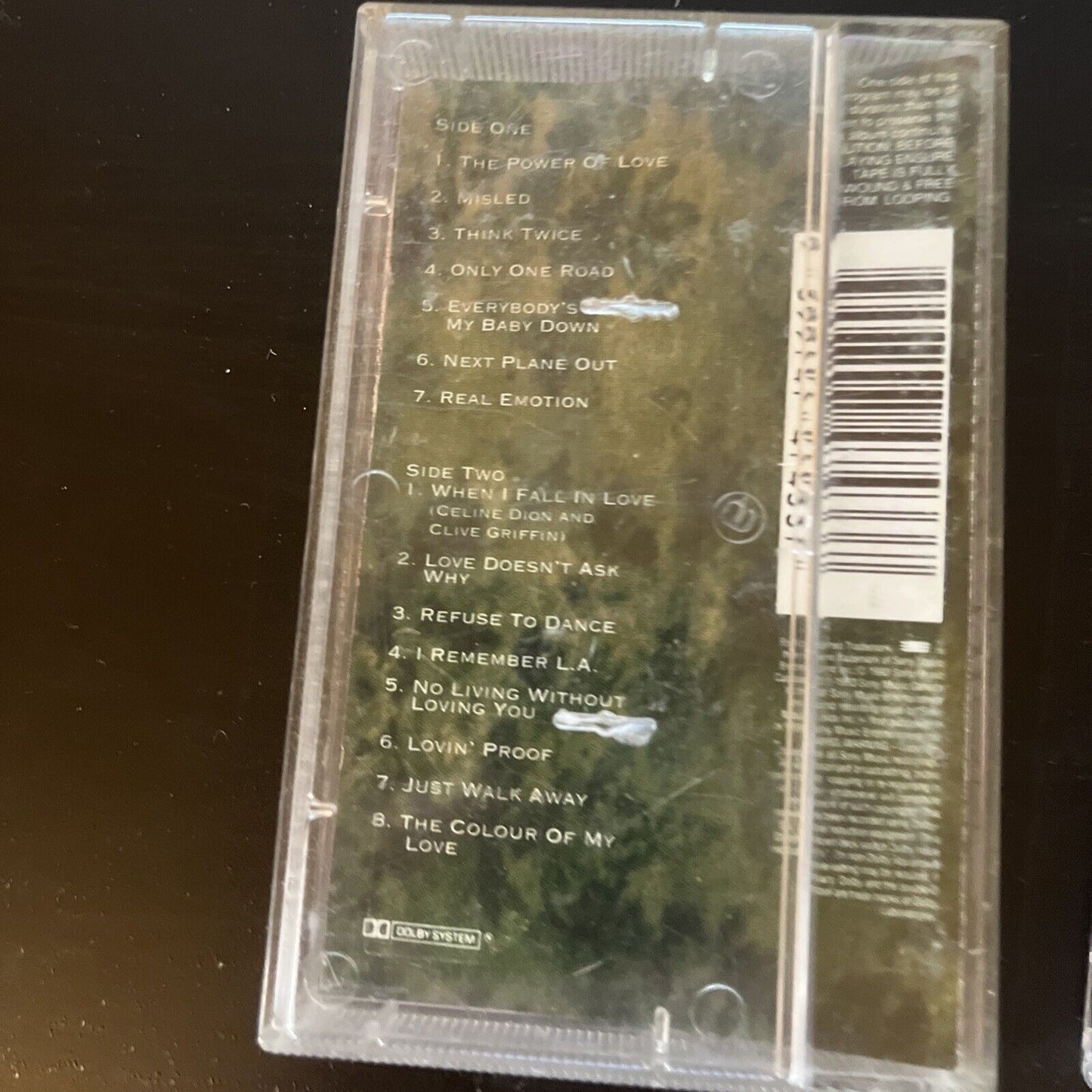 Celine Dion - The Colour Of My Love (Cassette Tape, 1993)