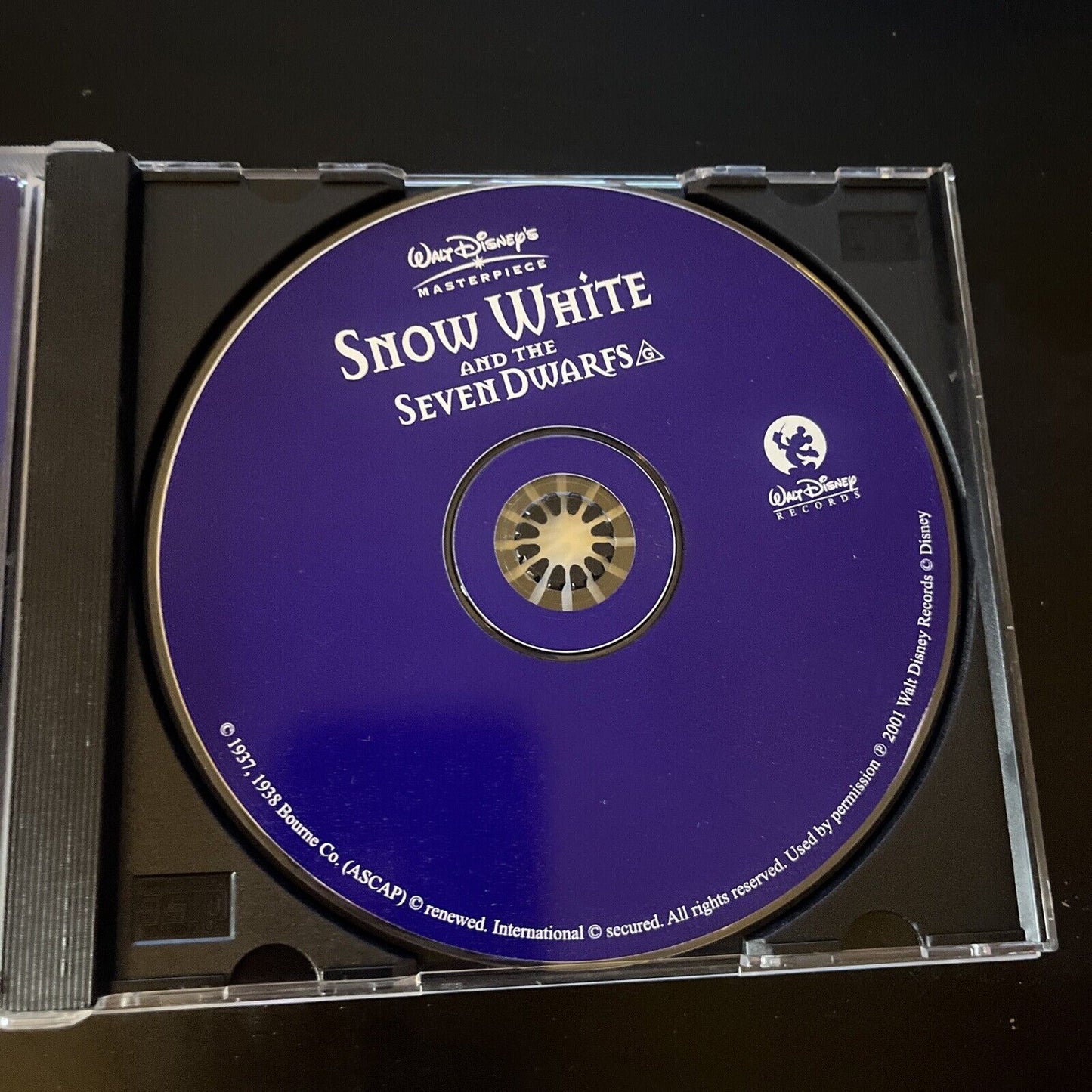 Walt Disney's Masterpiece - Snow White And The Seven Dwarfs (CD, 1938) Promo CD