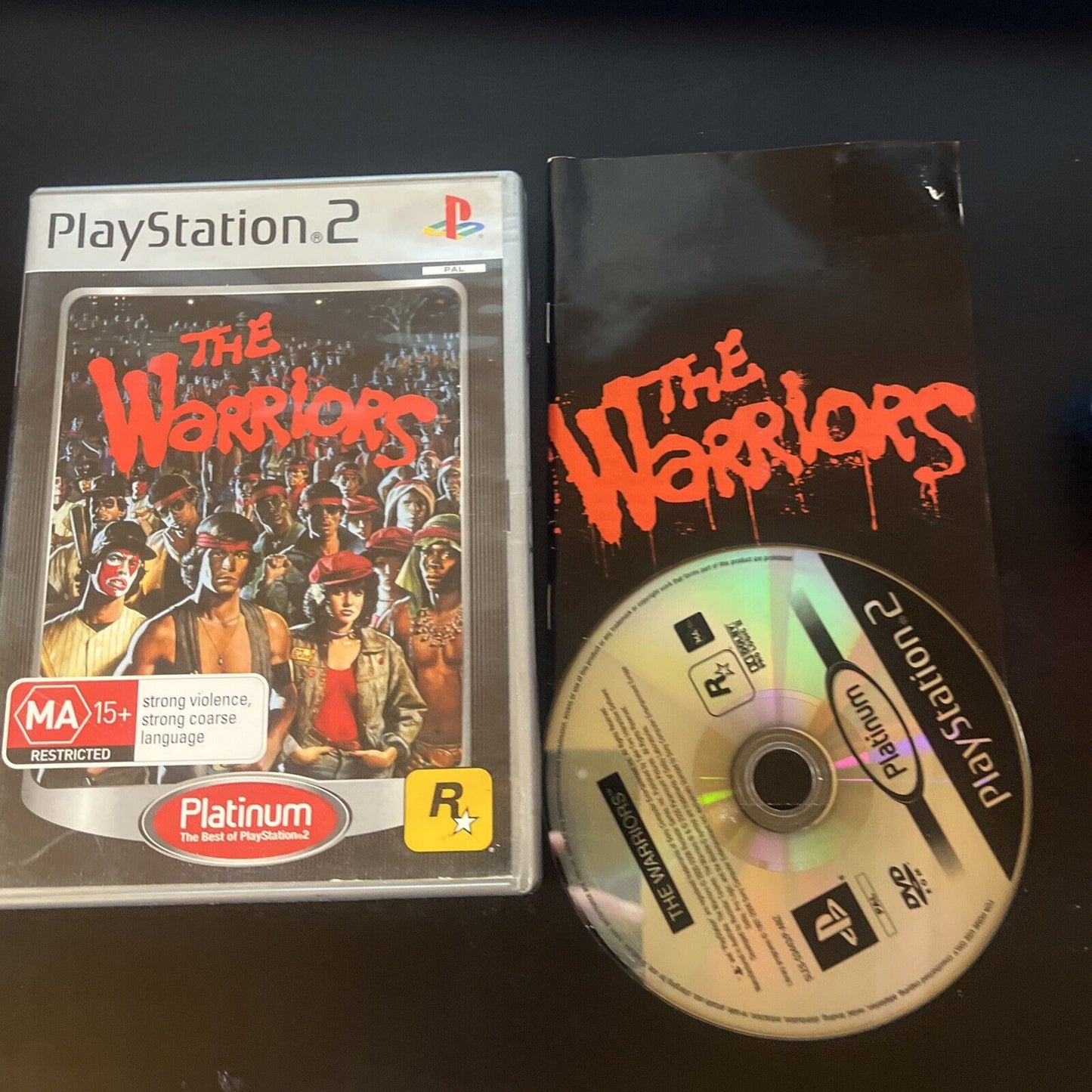 The Warriors Sony Playstation 2 PS2 With Manual *Disc Is Heavily Scratched*