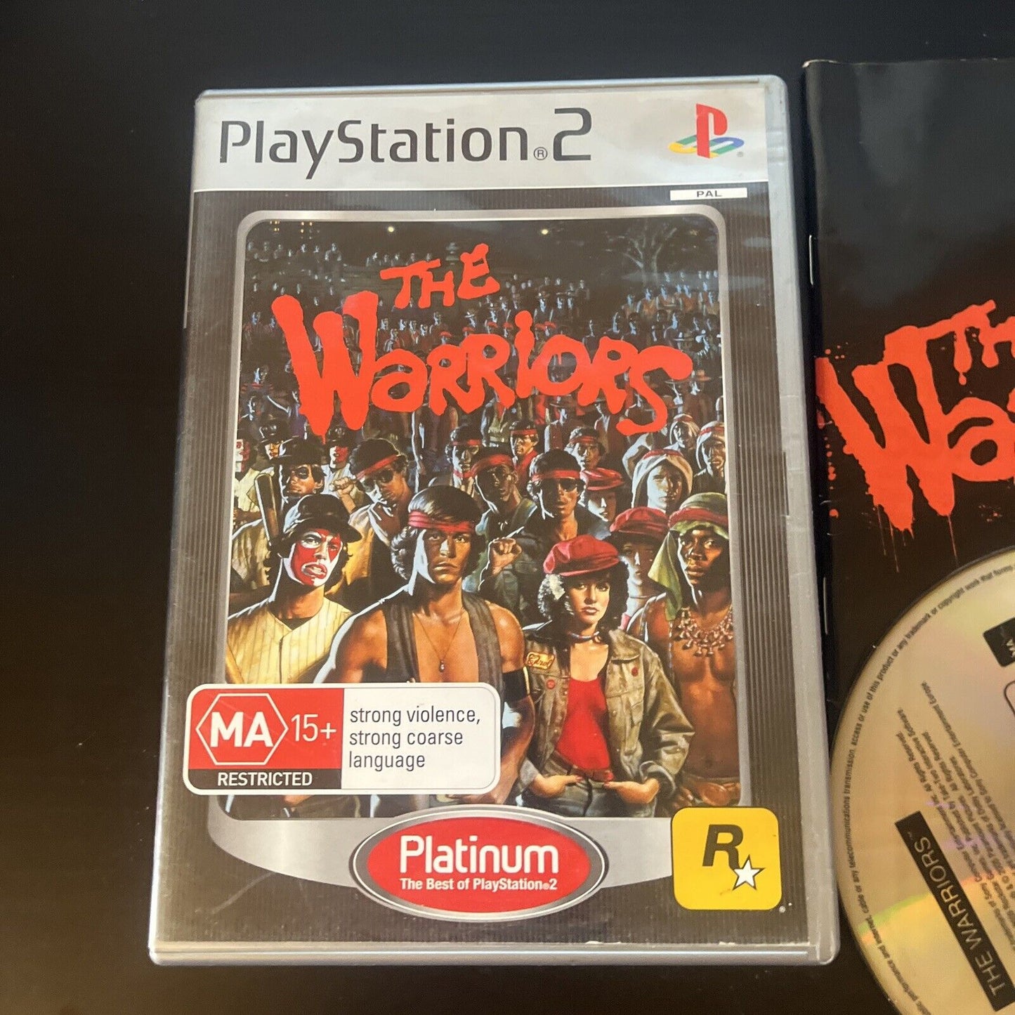 The Warriors Sony Playstation 2 PS2 With Manual *Disc Is Heavily Scratched*