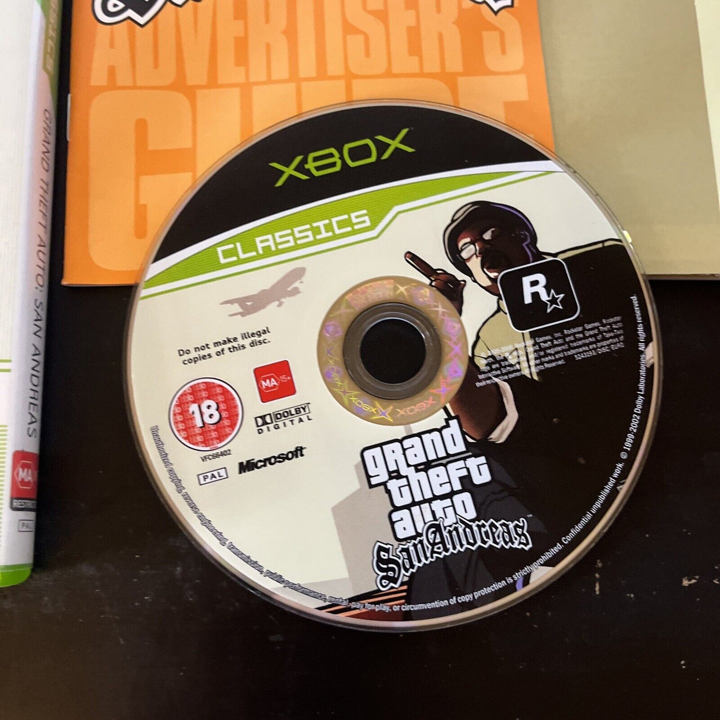 Grand Theft Auto San Andreas - Microsoft Xbox Original Edition PAL Manual Map